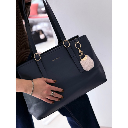 Сумка женская из кожзаменителя David Jones 28773 темно-синяя