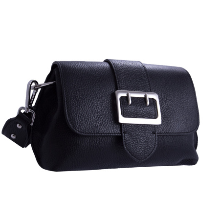 Кожаная сумка кросс-боди Genuine leather 20427 черная