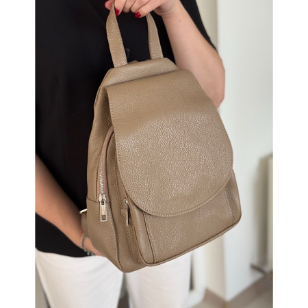 Рюкзак женский городской из натуральной кожи Genuine leather 28551 тауп