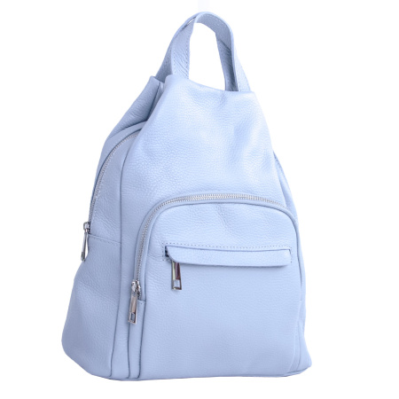 Рюкзак женский городской из натуральной кожи Genuine leather 24862 голубой