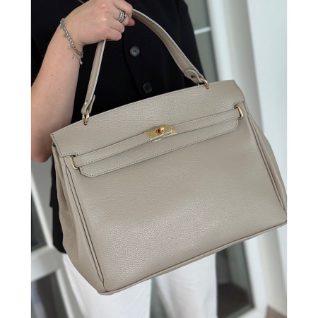 Сумка женская из натуральной кожи Genuine leather 28549 бежевая (капучино)