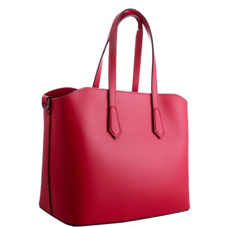 Форматная кожаная сумка Genuine leather 20119 красная