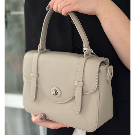 Сумка женская кросс боди из кожзаменителя David Jones 28962 светлый беж