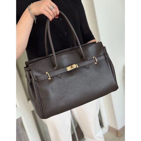 Сумка женская из натуральной кожи Genuine leather 28550 коричневая