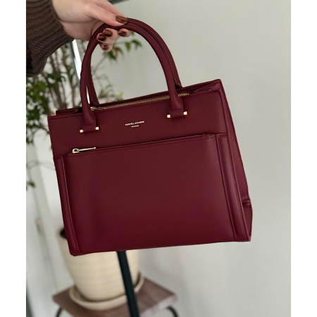 Сумка женская кросс боди из кожзаменителя David Jones 28779 бордо