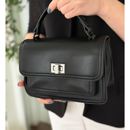 Сумка женская кросс боди из кожзаменителя David Jones 28977 черная