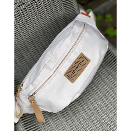 Сумка бананка текстильная TXT 26709 бежевая