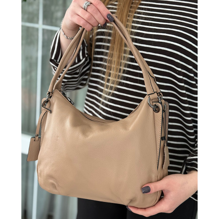 Сумка жіноча з натуральної шкіри NN 29136 бежева