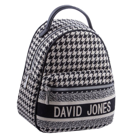 Рюкзак женский городской текстильный David Jones RU-DJ22214 черно-белый