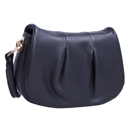 Сумка женская кросс боди из натуральной кожи Genuine leather 27114 черная