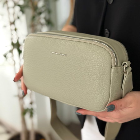 Сумка женская кросс боди из кожзаменителя David Jones 28958 светло-зеленая