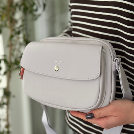 Сумка жіноча крос боді з еко шкіри David Jones 29106 холодний бузковий