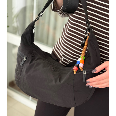 Сумка женская кросс боди текстильная David Jones 29078 черная