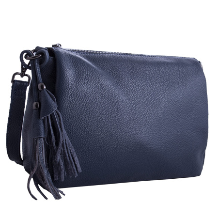 Женская кожаная сумка кросс-боди NN 20211 синяя