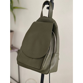 Рюкзак женский городской из натуральной кожи Genuine leather 27562 хаки