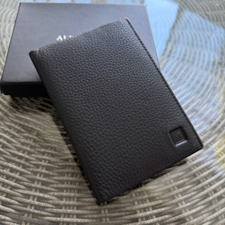 Паспорт из натуральной кожи Alfa Ricco 28483 черный