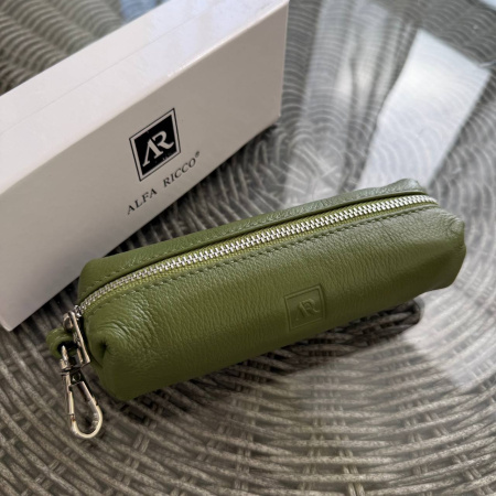Ключниця жіноча з натуральної шкіри Alfa Ricco 27526 зелена