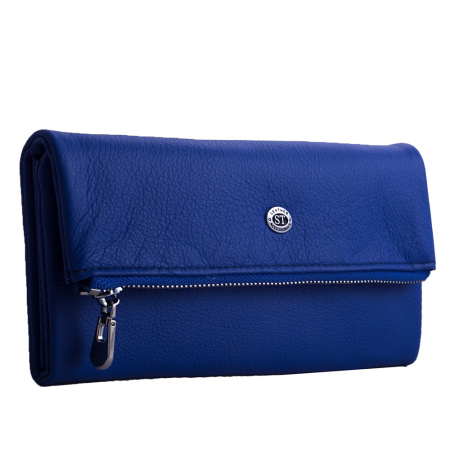 Кожаный женский кошелек ST-19789 синий