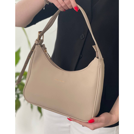 Сумка женская кросс боди текстильная David Jones 28030 бежевая