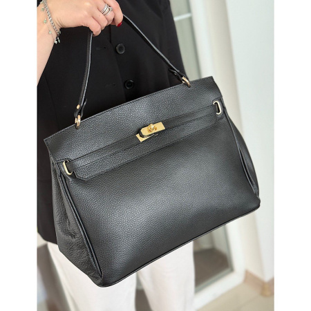 Сумка женская из натуральной кожи Genuine leather 28548 черная