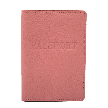 Кожаная обложка для паспорта NN P-NN14716 пудровая 