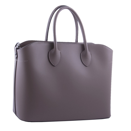 Сумка жіноча шкіряна на двох ручках Genuine leather 21653 темний тауп