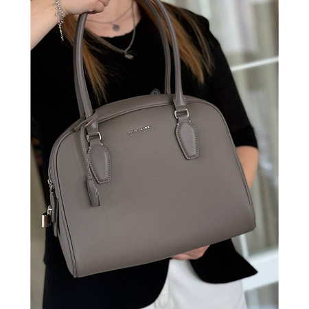 Сумка женская из кожзаменителя David Jones 28520 темный тауп