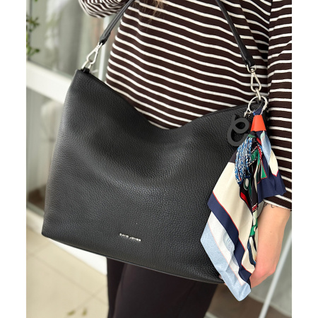 Сумка мешок женская из кожзаменителя David Jones 29116 черная