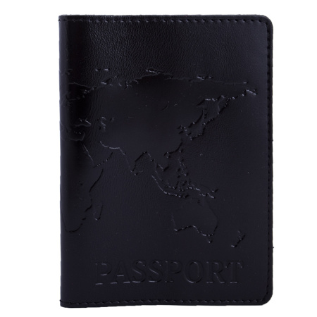 Обложка для паспорта кожаная NN P-NN16793 черная