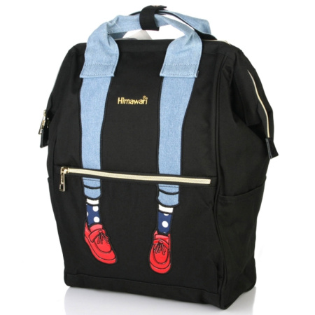 Стильный городской рюкзак с принтом Himawari 20156 черный