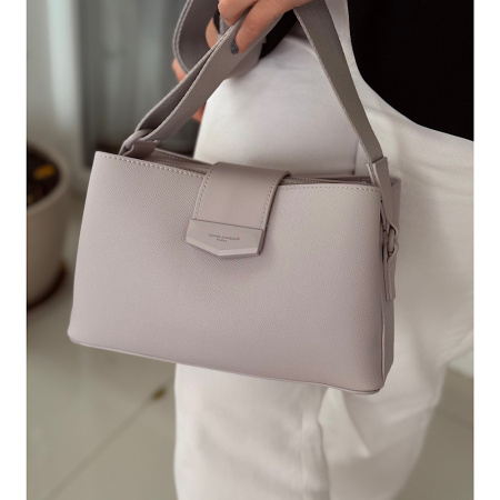 Сумка женская кросс боди из кожзаменителя David Jones 28952 холодный сиреневый