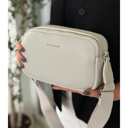 Сумка женская кросс боди из кожзаменителя David Jones 28956 светлый беж (молочная)