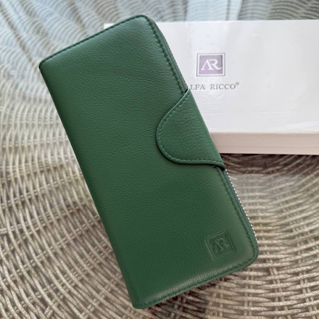 Кошелек женский из натуральной кожи Alfa Ricco 28497 зеленый