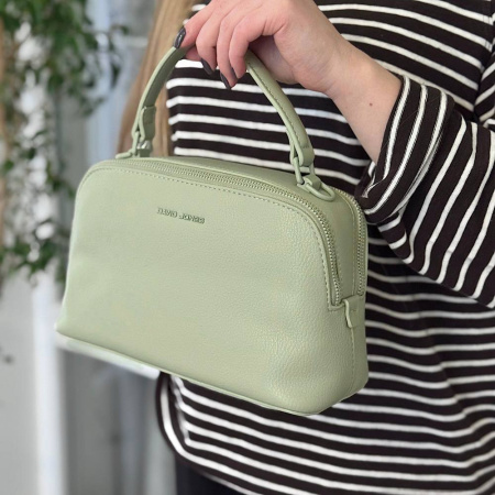 Сумка жіноча крос боді з еко шкіри David Jones 29085 світло-зелена