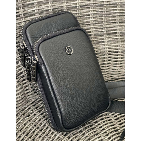 Сумка чоловіча з натуральної шкіри HT 26800 чорна Сумка чоловіча з натуральної шкіри HT 26800 чорна