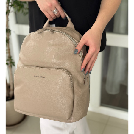 Жіночий рюкзак міський з еко шкіри David Jones 28939 світлий тауп