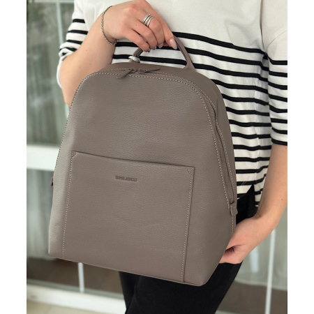 Жіночий рюкзак міський з еко шкіри David Jones 28858 темний тауп