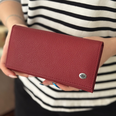 Кошелек женский кожаный ST 01501 красный 