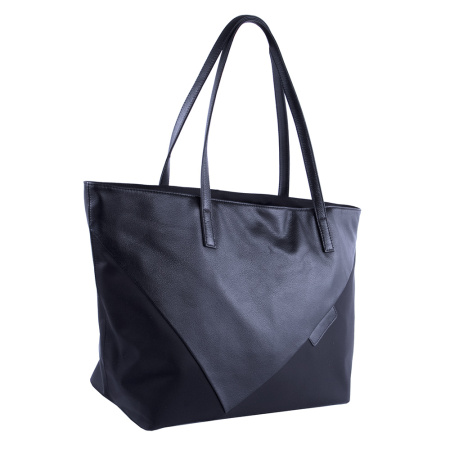 Женская сумка шоппер из натуральной кожи NN 22944 черная