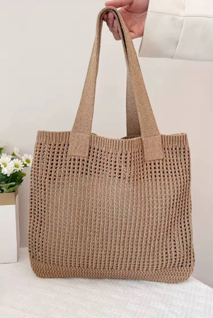 Жіноча в'язана сумка з з двома ручами TXT 28226 бежева