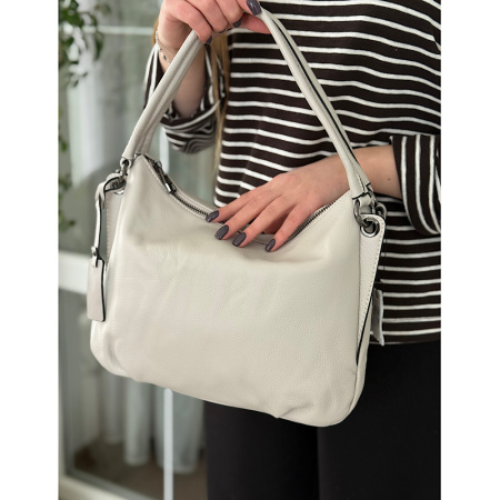 Сумка жіноча з натуральної шкіри NN 29137 світлий беж