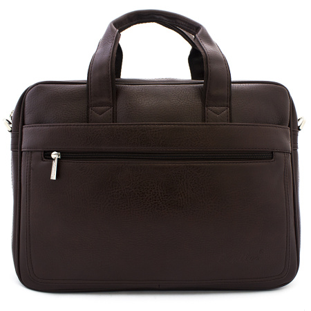 Мужская сумка на двух ручках из кожзаменителя Cantlor 01873 коричневая 