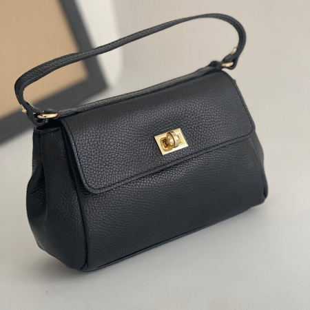 Сумка жіноча із натуральної шкіри Genuine leather 29055 чорна