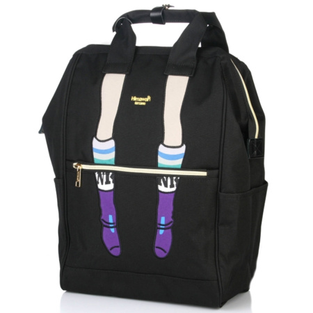 Стильный городской рюкзак с принтом Himawari 20157 черный