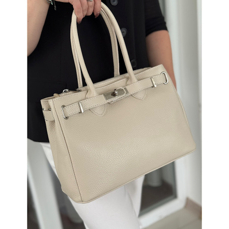 Сумка женская из натуральной кожи Genuine leather 28554 бежевая
