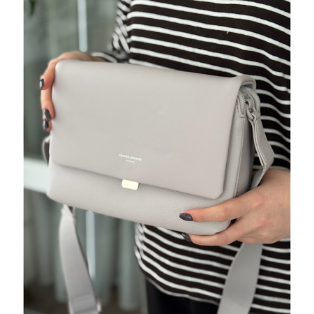 Сумка жіноча крос боді з еко шкіри David Jones 29099 світло-бузкова