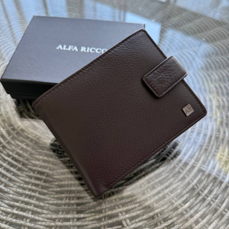 Кошелек мужской из натуральной кожи Alfa Ricco 28481 коричневый