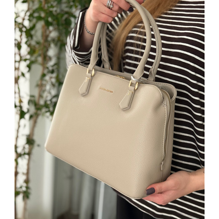 Сумка жіноча з еко шкіри David Jones 29066 холодний беж