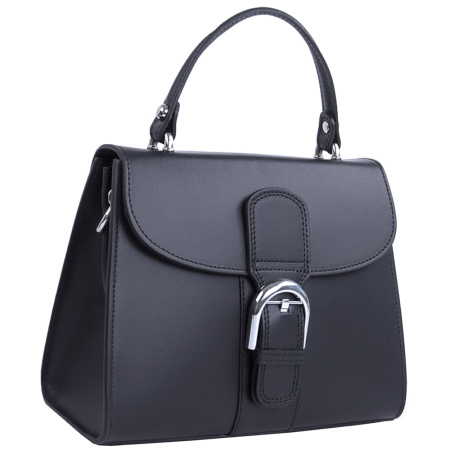 Сумка женская форматная кросс боди из натуральной кожи Genuine leather 27115 черная