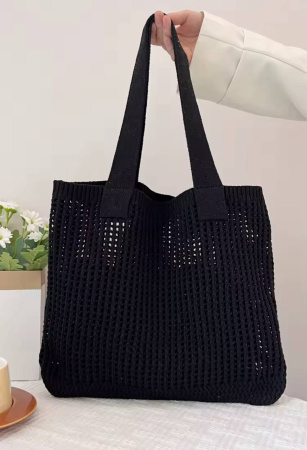 Женская вязанная сумка с двумя ручками TXT 28225 черная